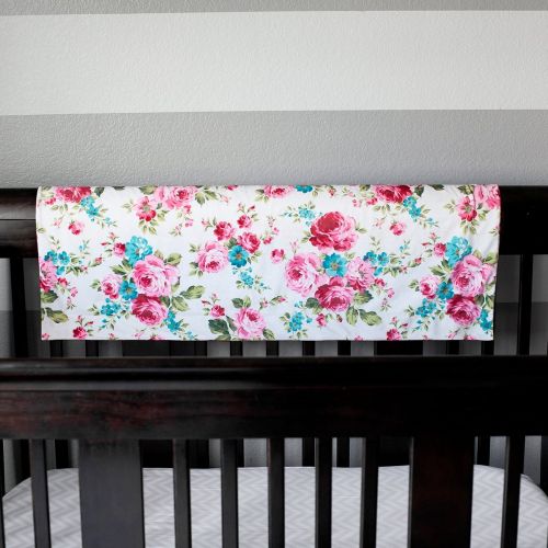  Kids N' Such Kids N Such Minky Baby Blanket 30 x 40 - White Floral - Soft Swaddle Blanket for Newborns and Toddlers - Best for Girl Crib Bedding, Nursery, and Security - Plush Double Layer Flee