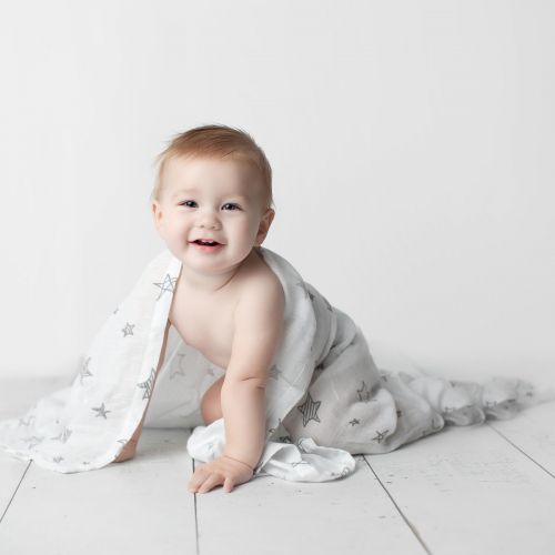  Kids N' Such Muslin Swaddle Blanket Set Wanderer Large 47x47 inch | Super Soft Bamboo Blankets | Arrow, Feather and Stars | 3 Pack Baby Shower Gift Bundle of Swaddles for Boys and Girls | 10,00