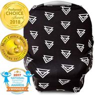 Kids N Nursing Cover, Car Seat Canopy, Shopping Cart, High Chair, Stroller and Carseat Covers for Boys and Girls- Best Stretchy Infinity Scarf and Shawl- Multi Use Breastfeeding Cover Up-