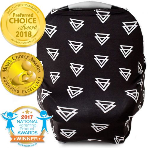  Kids N Nursing Cover, Car Seat Canopy, Shopping Cart, High Chair, Stroller and Carseat Covers for Boys and Girls- Best Stretchy Infinity Scarf and Shawl- Multi Use Breastfeeding Cover Up-