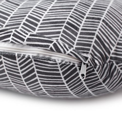  Kids N Minky Nursing Pillow Cover | Herringbone Pattern Slipcover | Best for Breastfeeding Moms | Soft Fabric Fits Snug On Infant Nursing Pillows to Aid Mothers While Breast Feeding | Gre