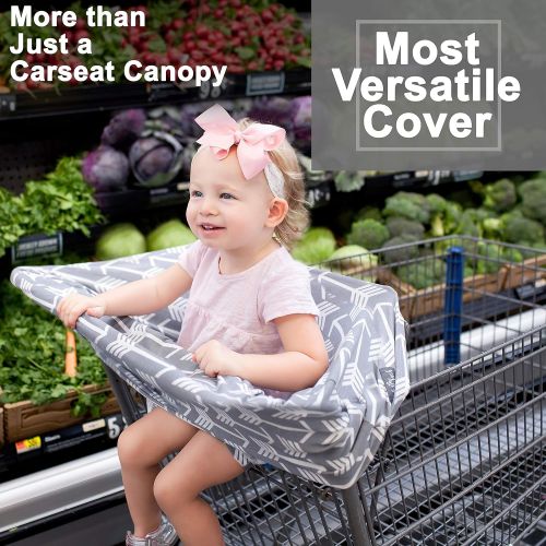  Kids N Nursing Cover, Car Seat Canopy, Shopping Cart, High Chair, Stroller and Carseat Covers for Boys and Girls - Best Stretchy Infinity Scarf and Shawl - Multi Use Breastfeeding Cover U