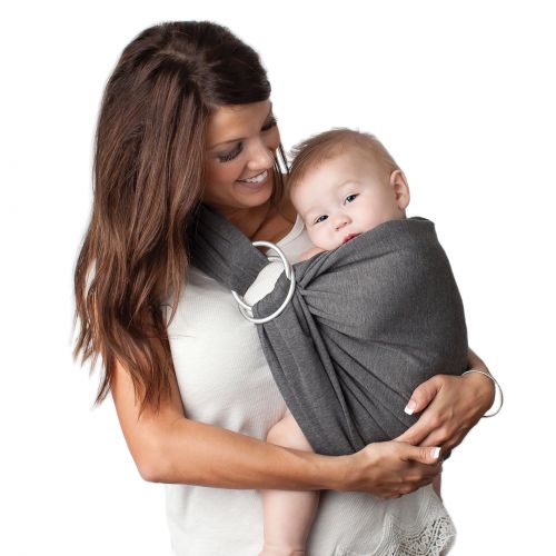  Kids N' Such Kids N Such 4 in 1 Baby Wrap Carrier and Ring Sling - Use as a Postpartum Belt or Nursing Cover - FREE Carrying Pouch - Best Baby Shower Gift for Boys or Girls - Premium Cotton Ble