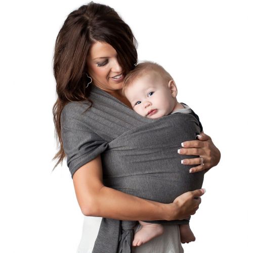  Kids N Such 4 in 1 Baby Carrier Wrap and Baby Sling Carrier, Charcoal Gray Cotton,Ring Sling