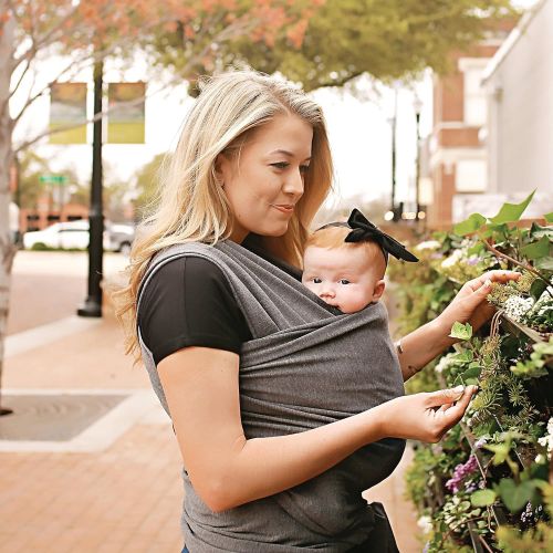  Kids N Such 4 in 1 Baby Carrier Wrap and Baby Sling Carrier, Charcoal Gray Cotton,Ring Sling