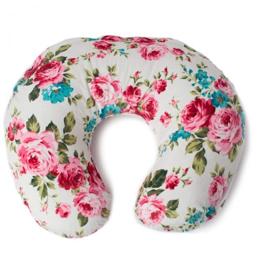  [아마존베스트]Kids N' Such Minky Nursing Pillow Cover | White Floral Pattern Slipcover | Best for Breastfeeding Moms | Soft Fabric Fits Snug On Infant Nursing Pillows to Aid Mothers While Breast Feeding | Gr