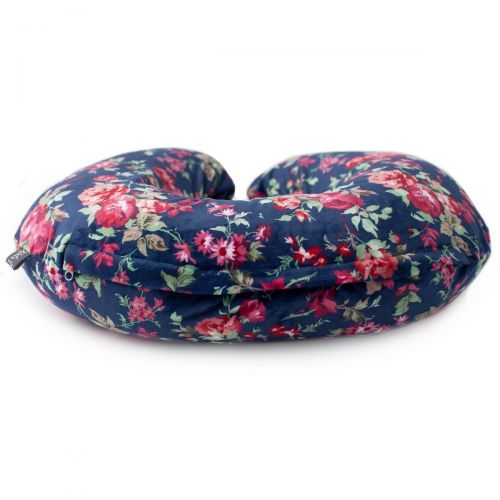  [아마존베스트]Kids N' Such Minky Nursing Pillow Cover | Navy Floral Pattern Slipcover | Best for Breastfeeding Moms | Soft Fabric Fits Snug On Infant Nursing Pillows to Aid Mothers While Breast Feeding | Gre