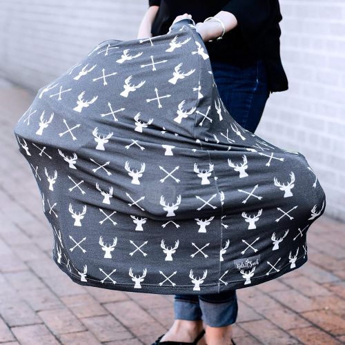  [아마존베스트]Kids N' Such Nursing Cover, Car Seat Canopy, Shopping Cart, High Chair, Stroller and Carseat Covers for Boys or Girls- Best Stretchy Infinity Scarf and Shawl- Multi Use Breastfeeding Cover- Gre