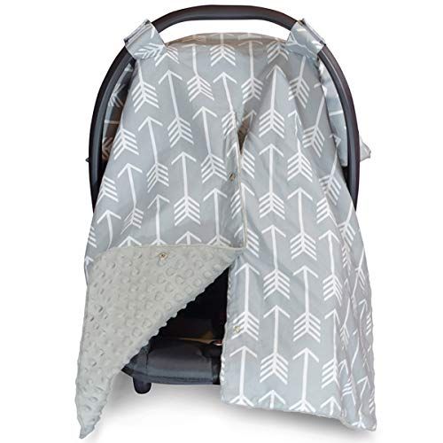  [아마존베스트]Kids N 2 in 1 Carseat Canopy and Nursing Cover Up with Peekaboo Opening | Large Infant Car Seat Canopy for Boy or Girl | Best Baby Shower Gift for Breastfeeding Moms | Arrow Pattern with