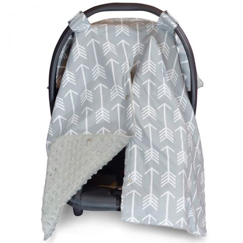  [아마존베스트]Kids N 2 in 1 Carseat Canopy and Nursing Cover Up with Peekaboo Opening | Large Infant Car Seat Canopy for Boy or Girl | Best Baby Shower Gift for Breastfeeding Moms | Arrow Pattern with