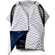 [아마존베스트]Kids N' Such 2 in 1 Carseat Canopy and Nursing Cover Up with Peekaboo Opening | Large Infant Car Seat Canopy for Girl or Boy | Best Baby Shower Gift for Breastfeeding Moms | Chevron Pattern wit