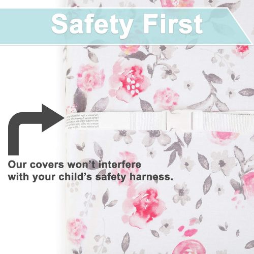 Kids N Such Changing Pad Covers Sheets - Premium Jersey Knit Cotton Change Pad Covers - Super Soft - Safe for Babies - Diaper Changing Pad Cover for Baby Change Table Pads - 2 Pack Girl Cradle