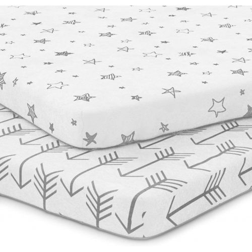  Kids N Such Kids N’ Such Pack N Play Fitted Sheet Set for Pack N Play Mattress Pad, 2 Pack