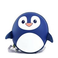 Kids Travel Boutique BB Bag: Cute Animal Backpack for Kids with Removable Harness - Navy Penguin