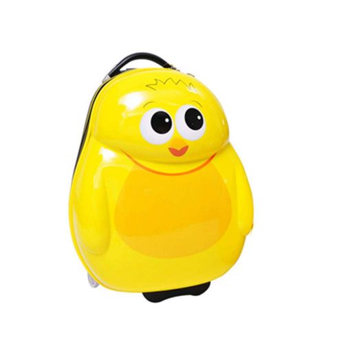  Kids travel bag Kids Carry On Luggage Set 16 Child Rolling Suitcase Zoo Cartoon Animal Spinner Toddler Travel Trolley Suitcase for Boys and Girls (16 suitcase, chick)