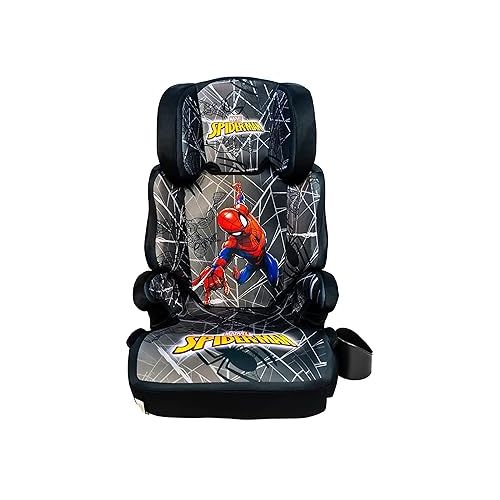  KidsEmbrace Marvel Spider-Man High Back Booster Car Seat, Spider-Man Grey Web