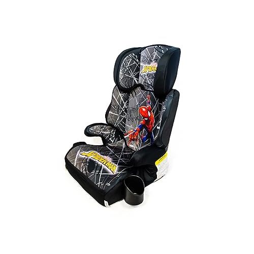  KidsEmbrace Marvel Spider-Man High Back Booster Car Seat, Spider-Man Grey Web