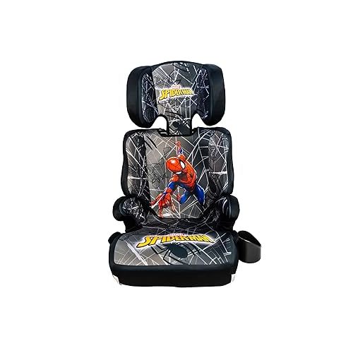  KidsEmbrace Marvel Spider-Man High Back Booster Car Seat, Spider-Man Grey Web