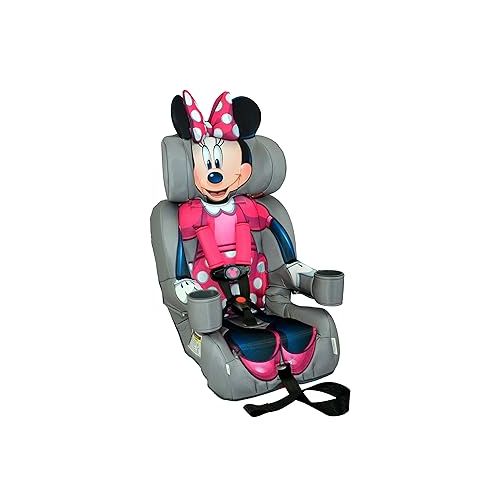  KidsEmbrace Disney Minnie Mouse 2-in-1 Forward-Facing Booster Car Seat LATCH | 5-Point Harness Booster 22-65lbs converts to Belt-Positioning Booster 40-100lbs | Adjustable