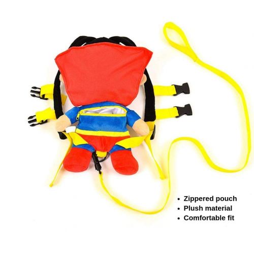  KidsEmbrace Superman Toddler Backpack with Detachable Kids Leash and Adjustable Safety Harness, DC Comics