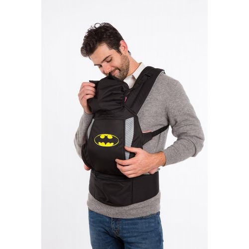  KidsEmbrace Batman Baby Carrier, DC Comics Deluxe Carrier with Hood, Black