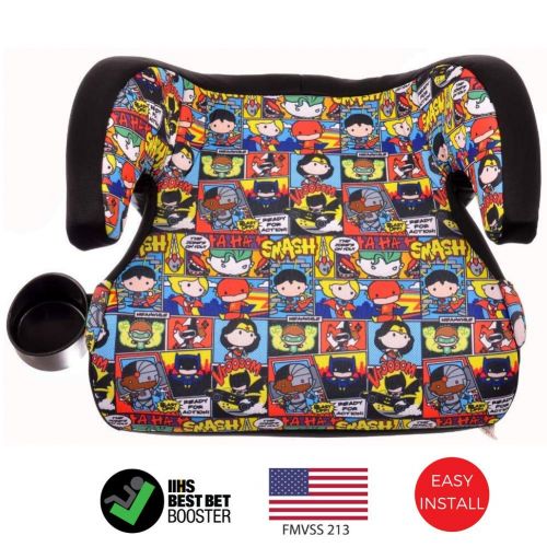  [아마존베스트]KidsEmbrace Justice League Booster Car Seat, DC Comics Chibi Youth Backless Seat, Red