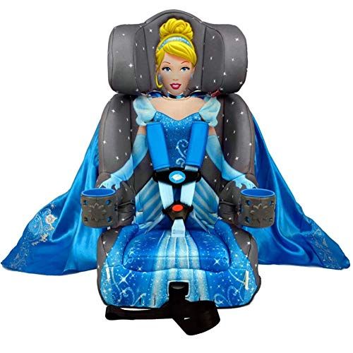  [아마존베스트]KidsEmbrace 2-in-1 Harness Booster Car Seat, Disney Princess Cinderella, Gray