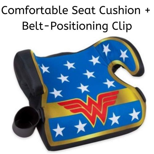  KidsEmbrace Booster Car Seat, Backless, DC Comics Chibi Justice League