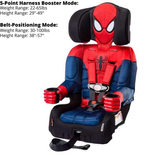  KidsEmbrace 2-in-1 Harness Booster Car Seat, Marvel Spider-Man