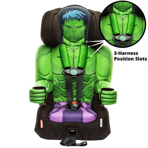  KidsEmbrace 2-in-1 Harness Booster Car Seat, Marvel Avengers Incredible Hulk