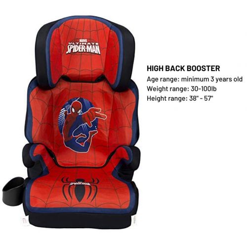  KidsEmbrace High-Back Booster Car Seat, Marvel Spider-Man