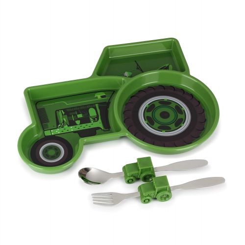  KidsFunwares UTU2HO0082 Me Me Time Tractor Kids Meal Set, Green