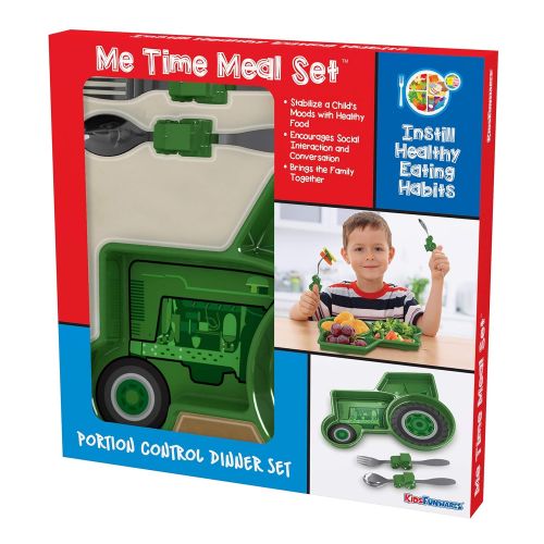  KidsFunwares UTU2HO0082 Me Me Time Tractor Kids Meal Set, Green