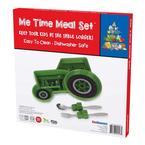  KidsFunwares UTU2HO0082 Me Me Time Tractor Kids Meal Set, Green