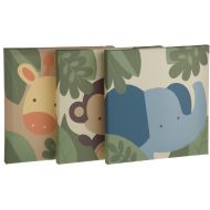 KidsLine Kids Line Jungle 123 Canvas Wall Art 3 Piece, Brown (Discontinued by Manufacturer)