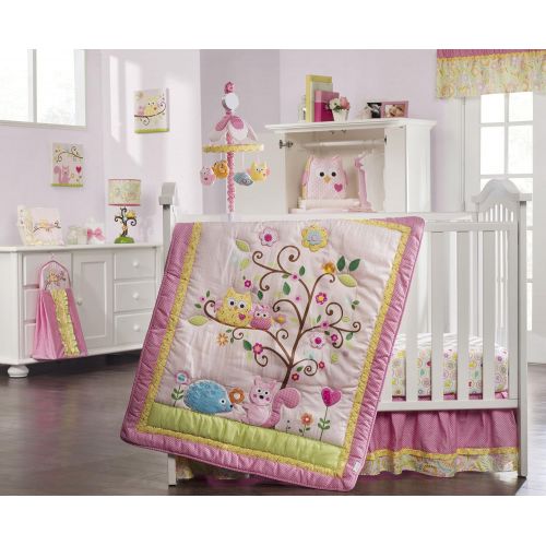  Kids Line Dena Happi Tree 2 Piece Canvas Wall Art, Pink (Discontinued by Manufacturer)