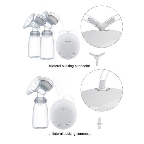  KidsTime Electric Breast Pump Double Breast Pump hands-Free Breastpump(WITH 2 x Cold Heat Pad AND 2 x Nipple)