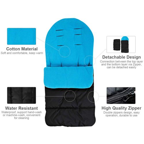  Kidsidol Baby Sleeping Bag Universal Bunting Bag Stroller Footmuff Cover 3-in-1 Baby Stroller Blanket...