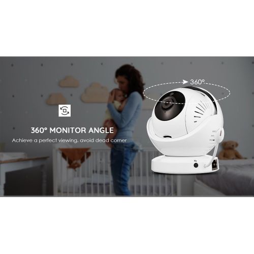 Kidsidol HD Newborn Baby Monitor 5 Inch 1080 x 720P with Zoomable Night Vision Digital Color Camera WiFi Function Two-Way Audio Temperature Detection