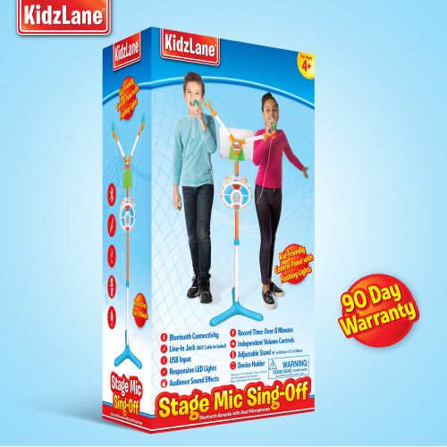  Kidzlane Kids Karaoke Machine and Music Player with Two Mics, Bluetooth and Aux Connectivity, LED Lights, and Sound Effects …