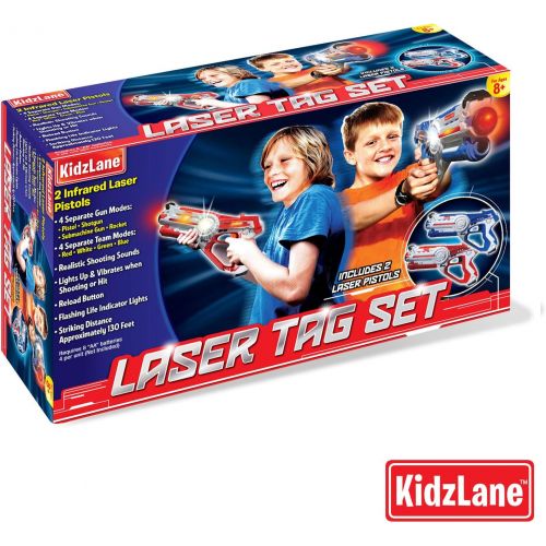  [아마존 핫딜]  [아마존핫딜]Kidzlane Infrared Laser Tag Game - Set of 2 Blue/Red - Infrared Laser Gun Indoor and Outdoor Activity. Infrared 0.9mW