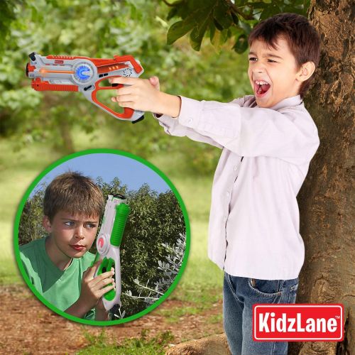  [아마존 핫딜]  [아마존핫딜]Kidzlane Infrared Laser Tag : Game Mega Pack - Set of 4 Players - Infrared Laser Gun Indoor and Outdoor Group Activity Fun. Infrared 0.9mW