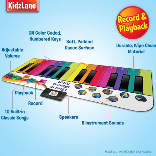  [아마존 핫딜] [아마존핫딜]Kidzlane Floor Piano Mat: Jumbo 6 Foot Musical Keyboard Playmat for Toddlers and Kids