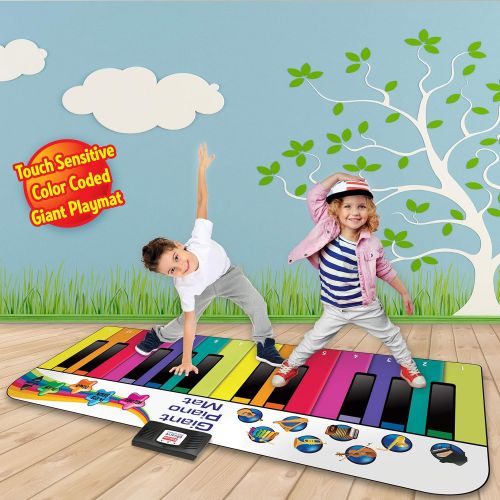  [아마존 핫딜] [아마존핫딜]Kidzlane Floor Piano Mat: Jumbo 6 Foot Musical Keyboard Playmat for Toddlers and Kids