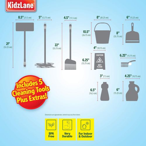  [아마존핫딜][아마존 핫딜] Kidzlane Kids Cleaning Set for Toddlers Up to Age 4. Includes 6 Cleaning Toys + Housekeeping Accessories. Hours of Fun & Pretend Play!