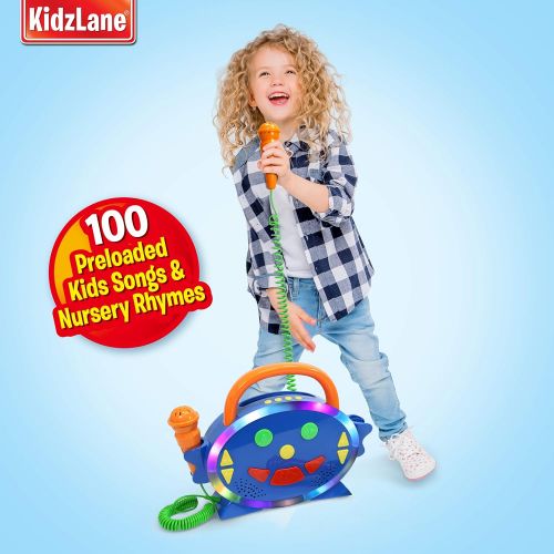  [아마존핫딜][아마존 핫딜] Kidzlane Karaoke Machine for Kids with 2 Microphones, Includes 100 Pre-Loaded Songs, Record & Playback, Voice Changer, and Bluetooth - Perfect for Toddlers & Up!