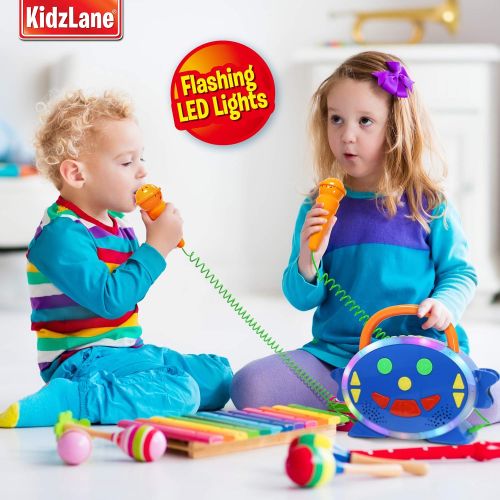  [아마존핫딜][아마존 핫딜] Kidzlane Karaoke Machine for Kids with 2 Microphones, Includes 100 Pre-Loaded Songs, Record & Playback, Voice Changer, and Bluetooth - Perfect for Toddlers & Up!