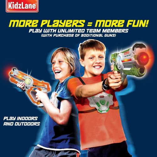  [아마존핫딜][아마존 핫딜] Kidzlane Infrared Laser Tag Multiplayer Game Set  Pack Includes 4 Lazer Guns + 4 Target Vests + 1 Robot Spider Target  100% Safe Indoor and Outdoor Fun for Kids and Adults