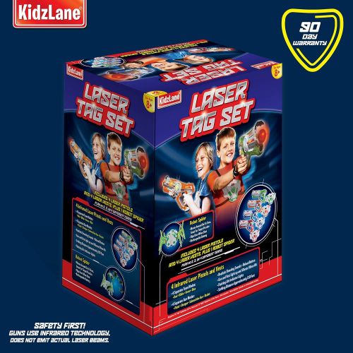  [아마존핫딜][아마존 핫딜] Kidzlane Infrared Laser Tag Multiplayer Game Set  Pack Includes 4 Lazer Guns + 4 Target Vests + 1 Robot Spider Target  100% Safe Indoor and Outdoor Fun for Kids and Adults