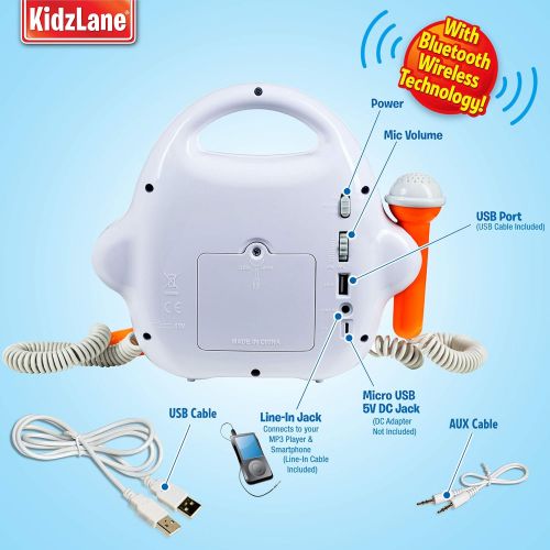  [아마존핫딜][아마존 핫딜] Kidzlane Kids MP3 Player Karaoke Machine 2 Microphone, Built in Music Storage, Bluetooth/MP3/AUX Connection